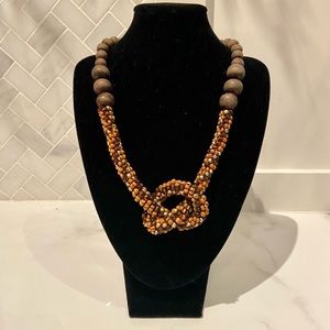 ** 3 FOR $35 DEAL + FREE SHIPPING **  Vintage Wood Bead Necklace